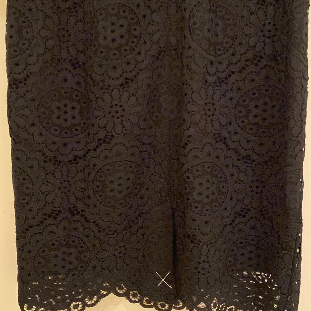 NWT LOFT black lace v-neck 3/4 sheer sleeve dress Sz 4 - Picture 8 of 12
